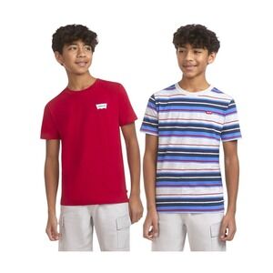 Levi's‎ Boy's 2-Pack Striped and Red Graphic Logo T-Shirts Large-14/16 NWT